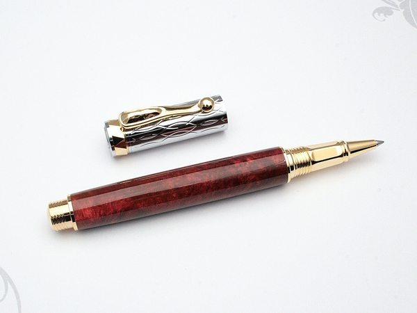 Spicy Red Acrylic on Two-tone Rollerball