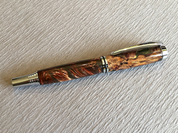 Ponderosa Pine Bark/Copper Swirl Rollerball