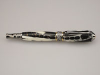 Alligator Jawbone on Black Ti Rollerball